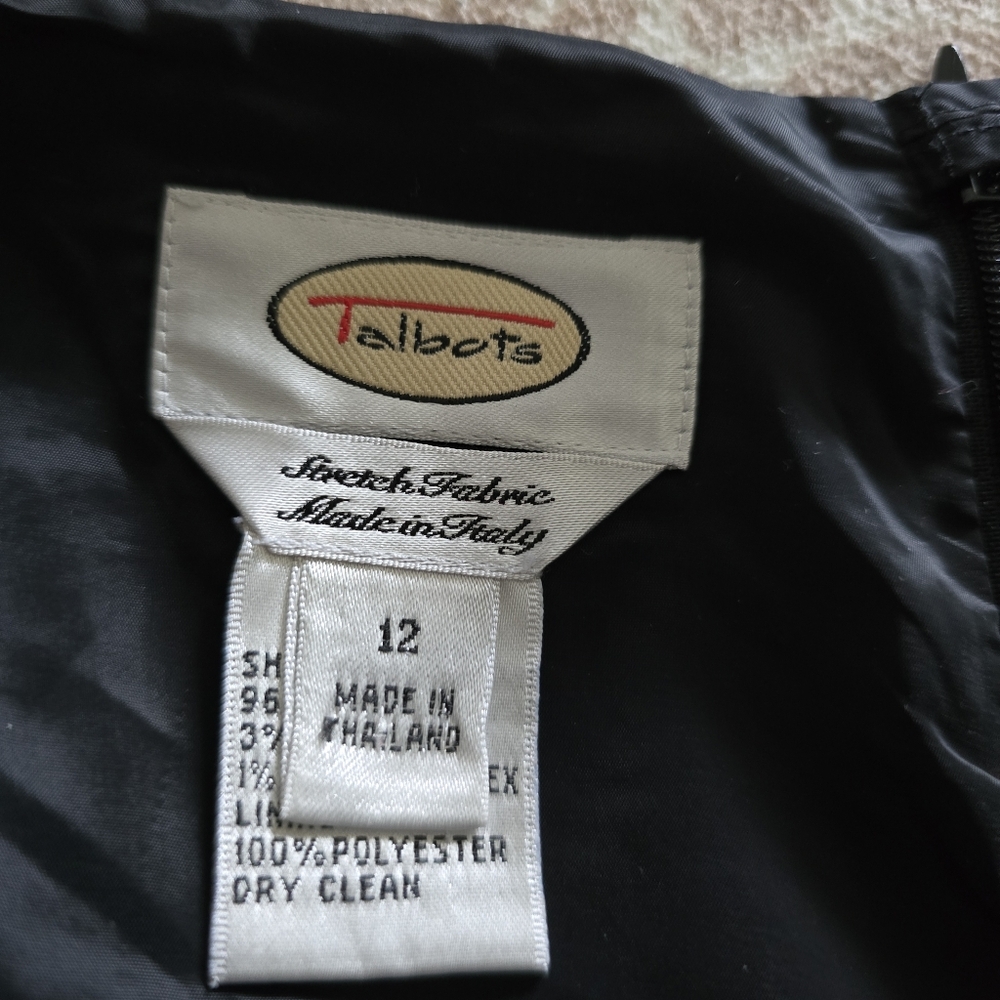 Talbot Black Wool Blend Lined Pleated Skirt Size 12 - Picture 8 of 12